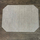 Julian Mejia - Octagonal Big Weave in Neutrals Reversible Placemat - Set of 2