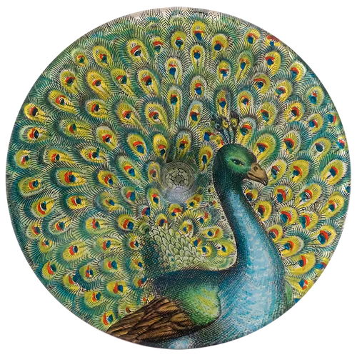 John Derian Stacking Cake Pedestal Peacock