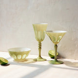 Sir | Madam Rialto Glass Martini Set/2, Pale Sage