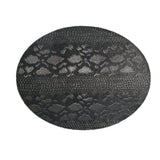 Julian Mejia - Reversible Reptile Charcoal/White Oval Placemat - Set of 2