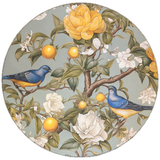 Julian Mejia - Blue/Yellow Bird Round Placemat - Set of 2