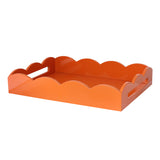 Addison Orange Medium Lacquered Scallop Serving Tray