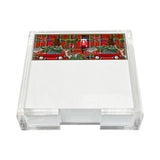 Nicolette Mayer Ultimate Christmas Plaid Note Cards With Acrylic Holder