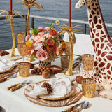 Kim Seybert - Royal Palm in Brown & Gold Napkin Ring - Set of 4