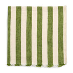 Washed Fringe Awning Stripe Grass Napkin - Set of 2