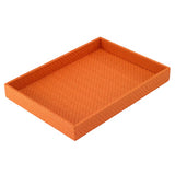 Bodrum Wicker Orange Rectangular Tray