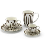 Themis-Z Kyma Brown Mug Set of 2