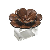 Kim Seybert - Begonia in Natural in Brown & Gold Napkin Ring - Set of 4