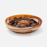 Blue Pheasant - Hugo Chip And Dip Bowl Amber