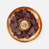 Blue Pheasant - Hugo Chip And Dip Bowl Amber