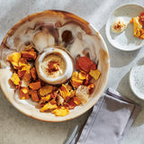 Blue Pheasant - Hugo Chip And Dip Bowl Amber