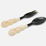 Blue Pheasant - Jasmine Black/Ivory Swirled Serving Set