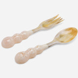 Blue Pheasant - Jasmine Natural/Ivory Swirled Serving Set