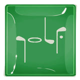 Ben's Garden - Golf Clubs. 6" x 6" Glass Tray