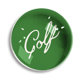 Ben's Garden - Golf Script Crystal Dome Paperweight