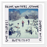 Slim Aaaron's Framed Art-"SKIING WAITERS - SLIDE,"- $600