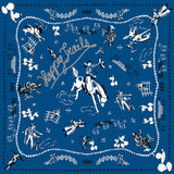 Nicolette Mayer Square Happy Trails Indigo XOXO Acrylic Tray 12"X12"