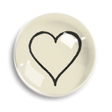 Ben's Garden - Heart Sketch Crystal Dome Paperweight