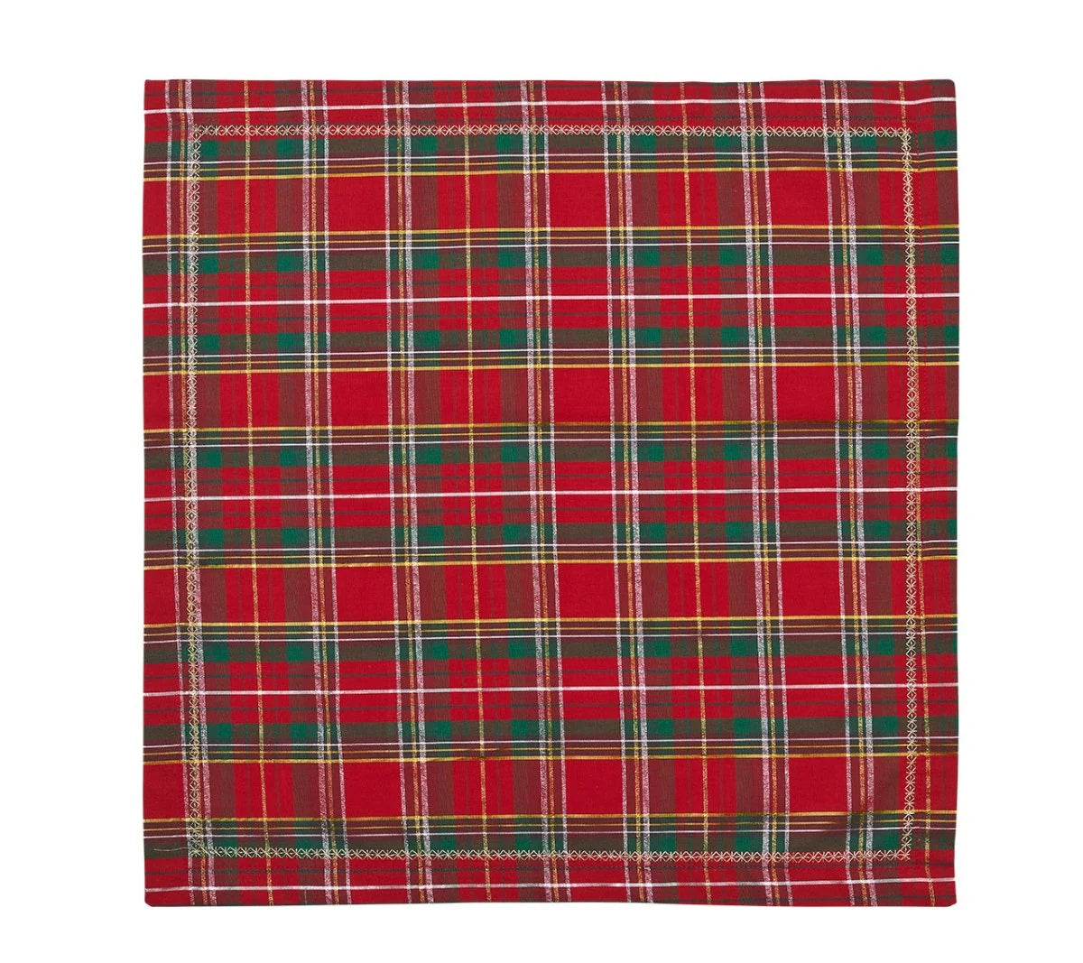 Kim Seybert - Holiday Threads Napkin in Red, Green & Gold - Set of 4