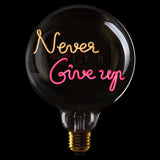 Message In A Bulb Lights - Never Give Up