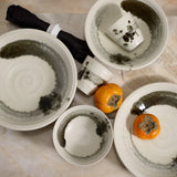 L'Objet Dinnerware Sumi Brush Bread + Butter Plate - Set of 2