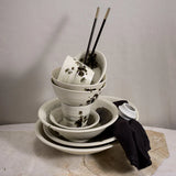 L'Objet Dinnerware Sumi Brush Bread + Butter Plate - Set of 2