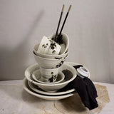 L'Objet Dinnerware Sumi Brush Dessert Plate - Set of 2