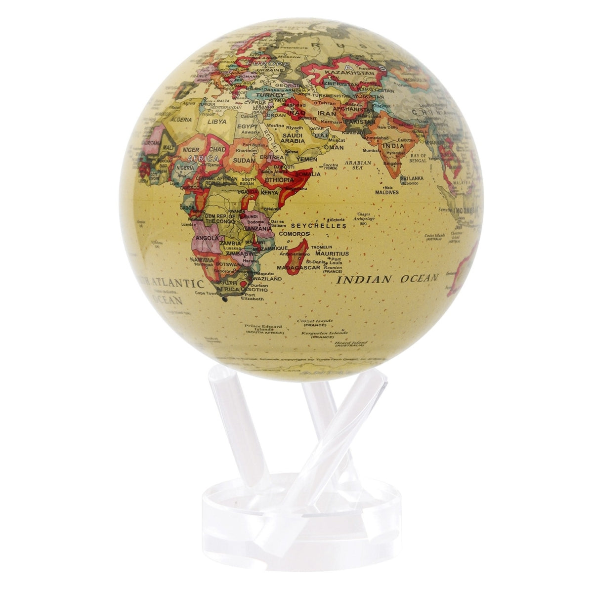 POLITICAL MAP YELLOW MOVA GLOBE