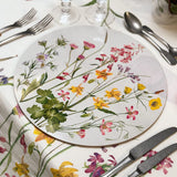 Summerill & Bishop-'Our June' Floral Round Cork-Backed Placemat - Set of 2