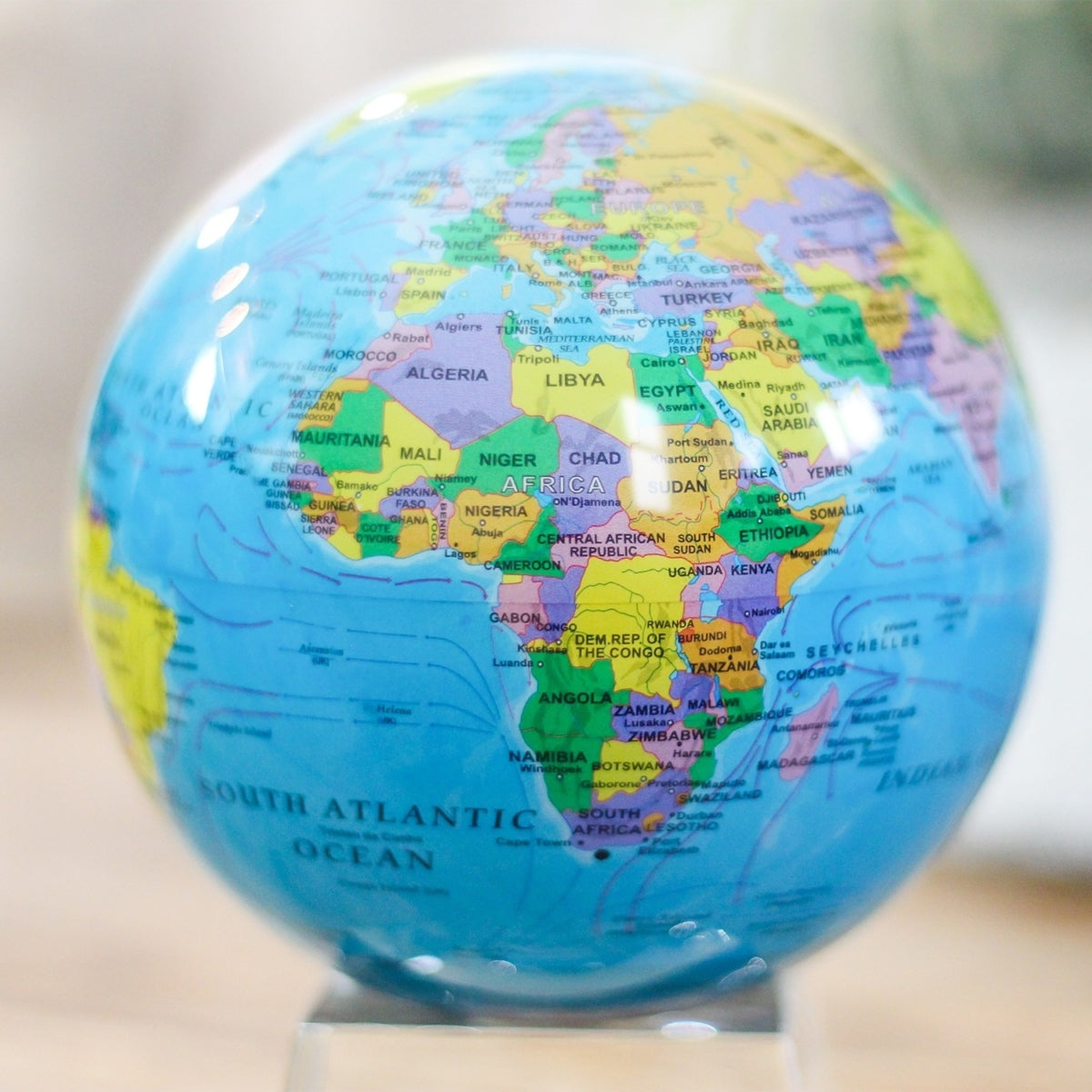 POLITICAL MAP BLUE MOVA GLOBE