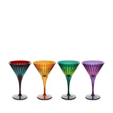 L'Objet Prism Double Martini Glasses - Assorted (Set of 4)