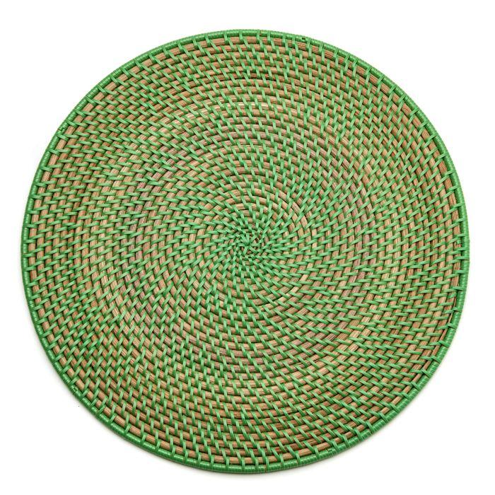 Calypso Rattan Mint Placemats - Set of 2
