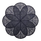 Sinamay Flower Navy Placemats - Set of 2