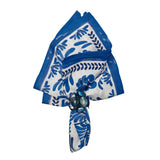 Kim Seybert -  Botanica Napkin in Ivory & Blue, Set of 4
