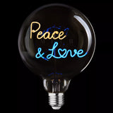 Message In A Bulb Lights - Peace and Love