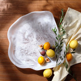 Blue Pheasant - Beatrix White Swirled XL Serving Tray