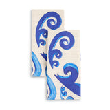 Themis-Z Athenee Peacock Royal Blue Napkins Non Stain, Set of 2