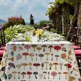 Summerill & Bishop-John Derian White 'Fungi' Linen Napkin Set of 2