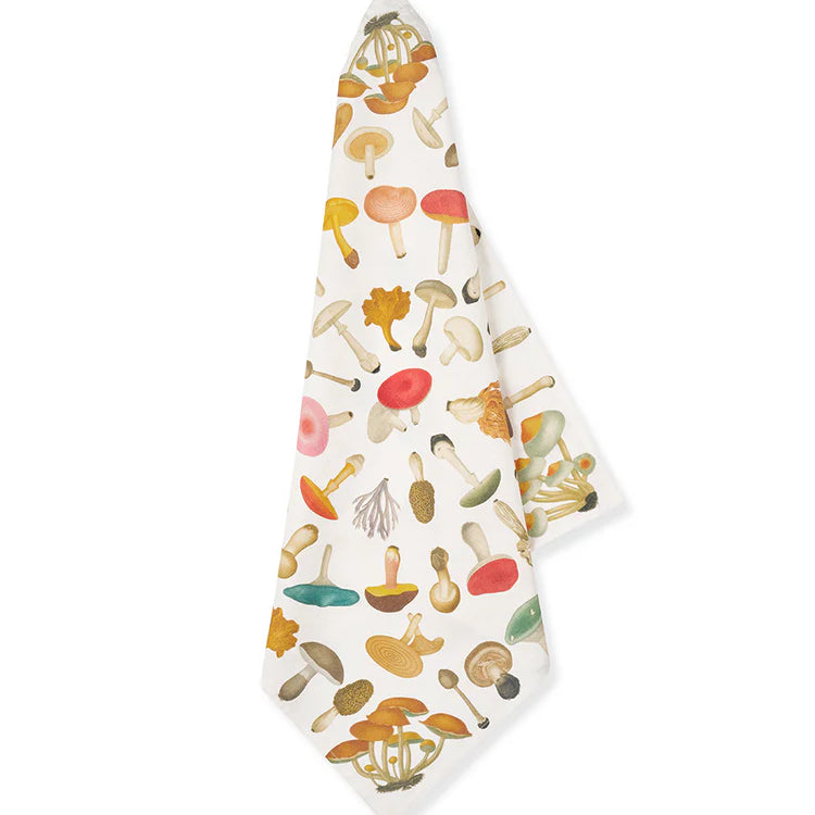 Summerill & Bishop-John Derian White 'Fungi' Linen Napkin Set of 2