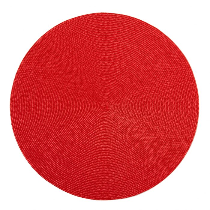 Round Red Placemats - Set of 2