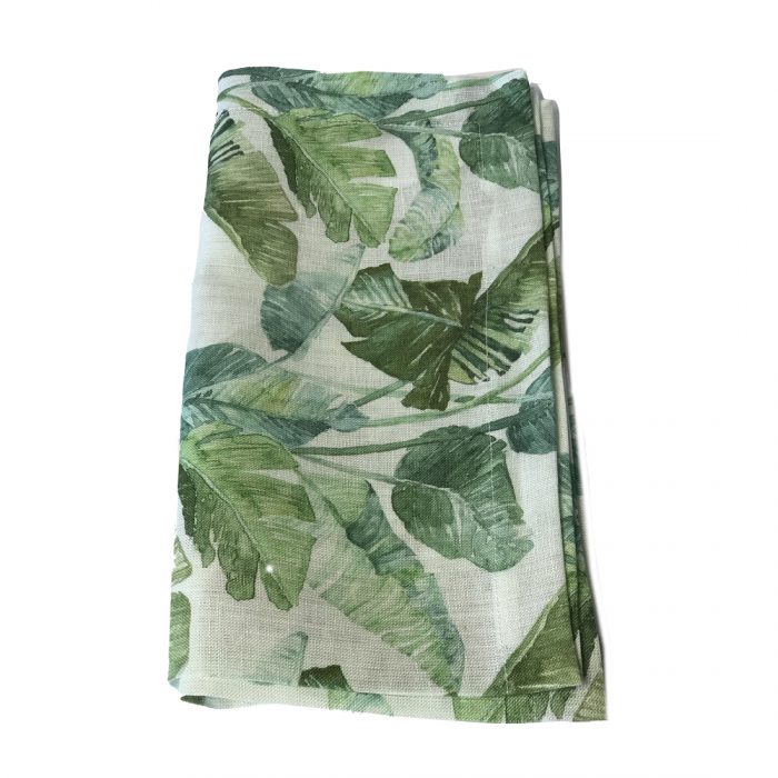 Tina Chen Designs Napkin Green Palm Leaf Print