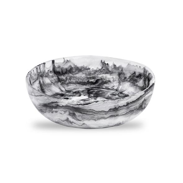 Signature Collection-Round Bowl Medium-Black Swirl