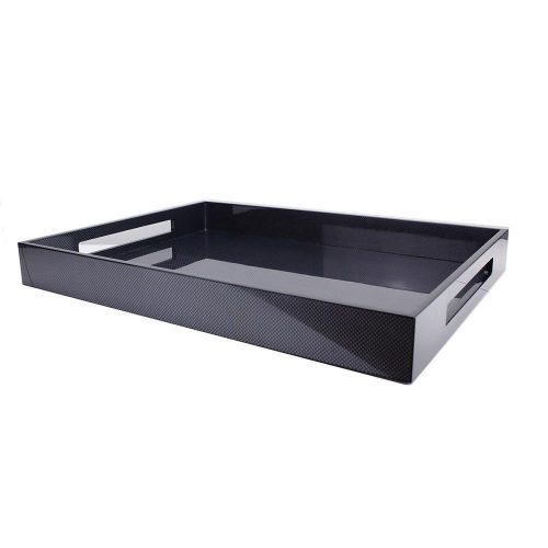 Carbon Fibre Lacquered Ottoman Large Tray