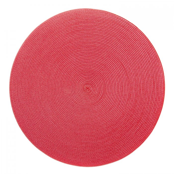 Round Rose/Red Placemats - Set of 2