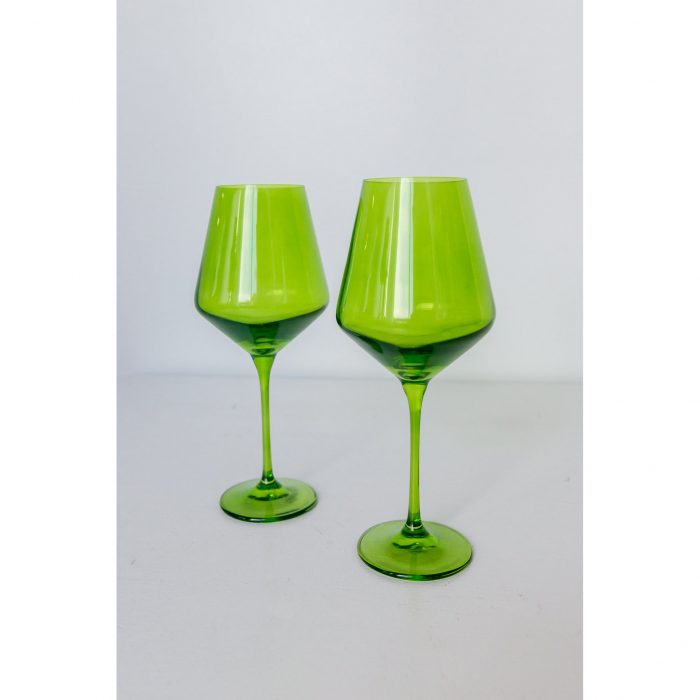 Estelle Colored Glass - Forest Green - Set of 2