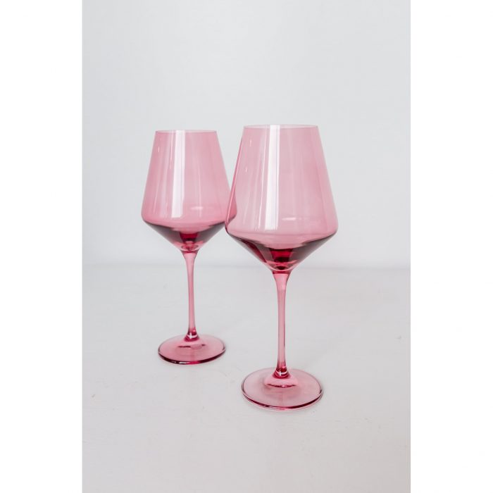 Estelle Colored Glass - Rose - Set of 2