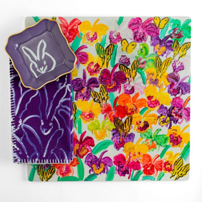Hunt Slonem-Butterfly Garden Square Lacquered Placemat