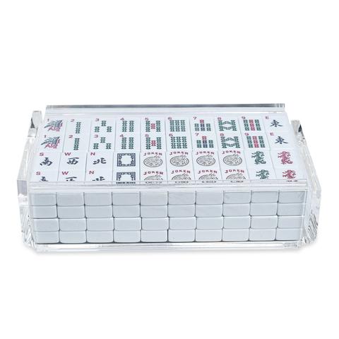 "El Mahjong" Luxe Mahjong Set-White Tiles