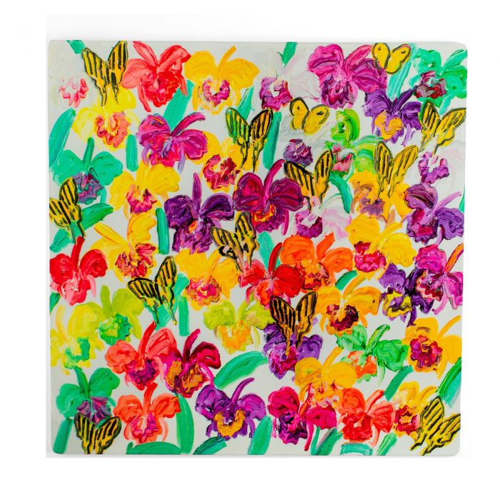 Hunt Slonem-Butterfly Garden Square Lacquered Placemat