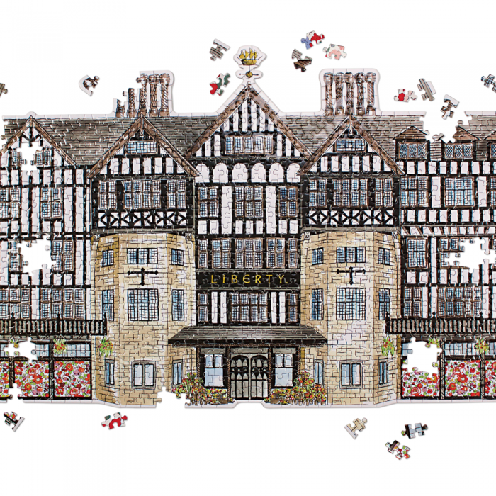 Liberty London Tudor Building 750 Piece Shaped Puzzle